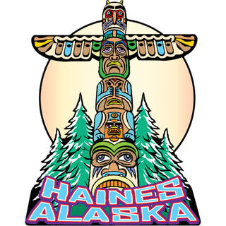 Haines  Alaska   Alaska Totem Pole Sticker