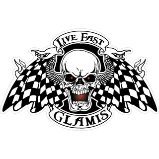 Glamis   Live Fast Skull Sticker