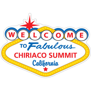 Chiriaco Summit  CA Vegas Style Welcome Sign Sticker