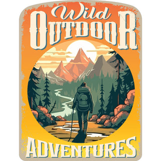 Novelty   Wild Outdoors Adventures Sticker