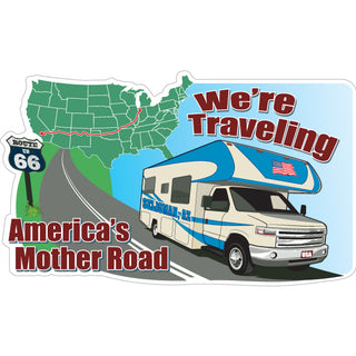 Route 66 We re Traveling America's Mother Road Sticker