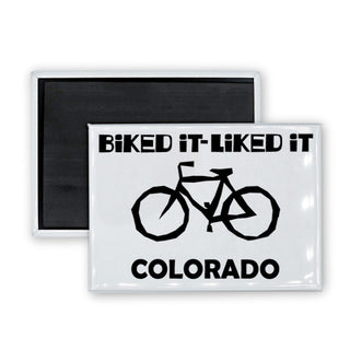 Colorado Biked it Liked it Bicycle Silhouette (00267) Rectangle Badge Magnet