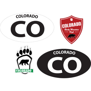 OK3 Colorado 4UP Ovals Shield Paw Sticker