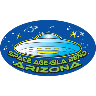 Bend AZ Flying Saucer On Blue Sky Sticker