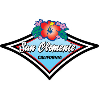 San Clemente Hibiscus Diamond Vert Sticker