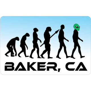 Baker  CA Alien Evolution Sticker