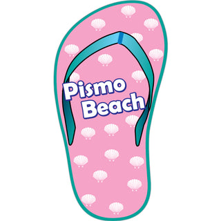 Pismo Beach Flip Flop Shell Print   Pismo Beach Flip Flop Sticker
