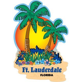 FT Lauderdale Palms Sunset Sticker