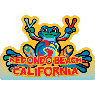 Redondo Beach  California   Peace Frog Sticker