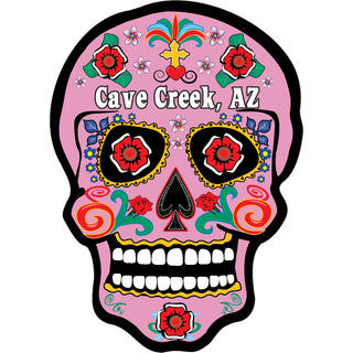 Cave Creek  AZ Pink Sugar Skull Sticker