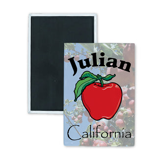 Julian  California   Red Apple Vertical Rectangle Badge Magnet