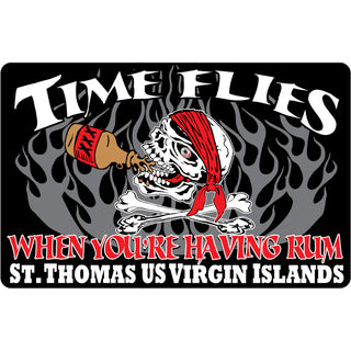 St Thomas US Virgin Islands Time Flies Sticker