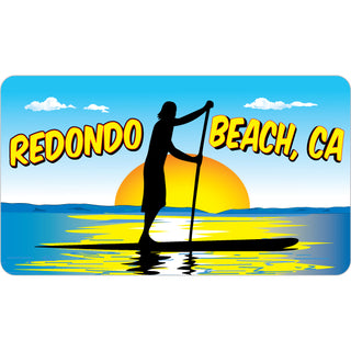 Redondo Beach CA PADDLE  BOARDER Sticker