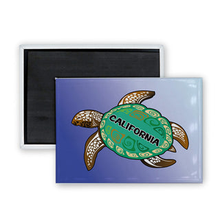 California Turtle Rectangle Badge Magnet
