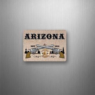 Arizona   Western Pistol Gravestones Flexible Magnet