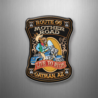 Oatman  Arizona   Donkey Motorcycle 3D Magnet