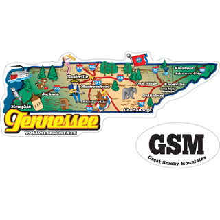 OK4 Tennessee Map with GSM Euro Oval Sticker