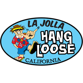 La Jolla  California Hang Loose Happy Guy Sticker