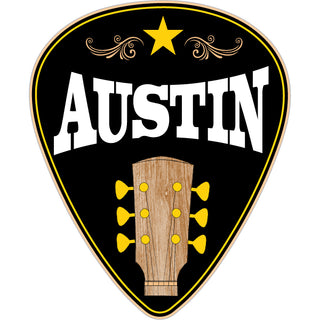 Austin   Guitar Pick Sticker