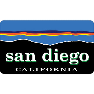 San Diego  California   Stylized Sunset Sticker