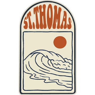 ST THOMAS WAVE SUN ARCH Sticker