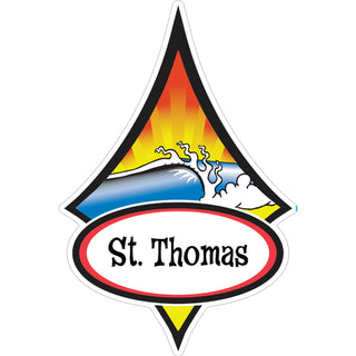 St. Thomas Diamond Wave Sticker