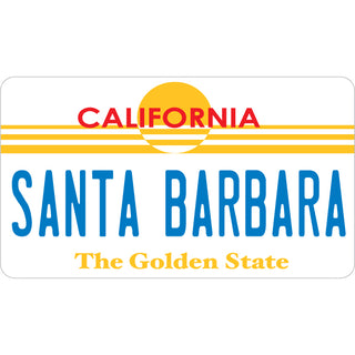 OK4 Santa Barbara Golden State License Plate mini (27003) Sticker