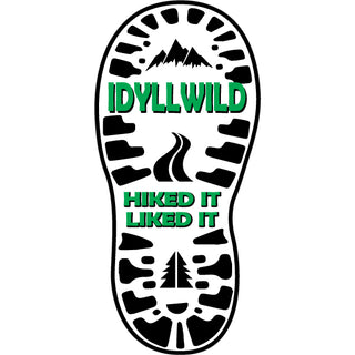 Idyllwild   Hiked It Liked It Boot Print Sticker