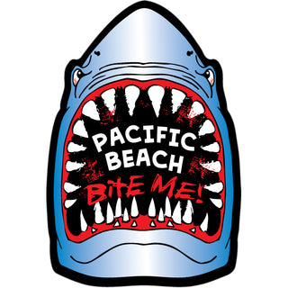 Pacific Beach   Bite Me Shark Sticker