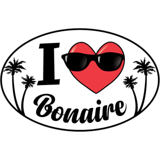 Bonaire   I Heart with sunglasses Sticker