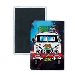 Big Bear Bus Front View Rectangle Badge Magnet