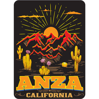 ANZA   Black and Orange Desert Sticker