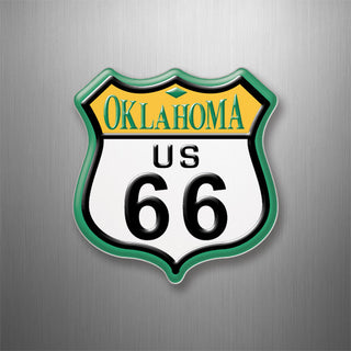 Oklahoma   Route 66 Color Shield 3D Magnet
