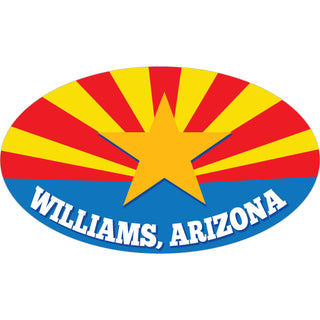 Williams Arizona Flag Oval Sticker