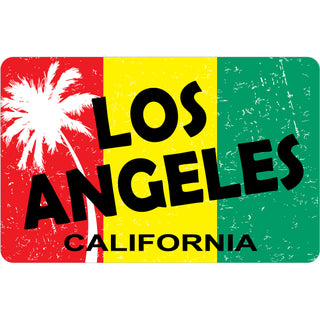 Los Angeles  California   Rasta Flag Sticker