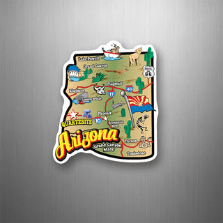 Quartzsite AZ Arizona Map Flexible Magnet