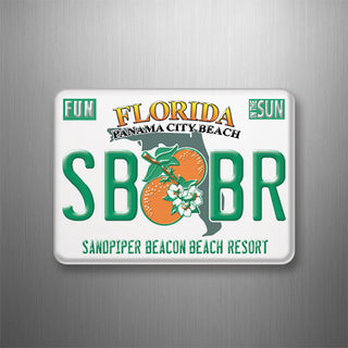 FL LICENSE PLATE SANDPIPER BEACON 3D Magnet