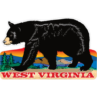 West Virginia   Walking Black Bear Sticker