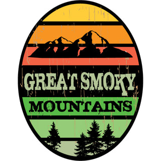 OK4 Great Smoky Mountains Vertical Oval Stripe Sticker