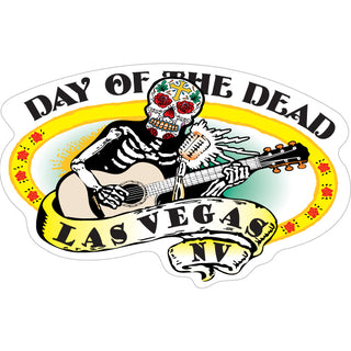 Las Vegas  NV   Skeleton Playing Guitar Sticker
