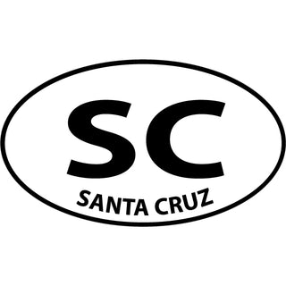 Santa Cruz   SC Black & White Euro Oval Sticker