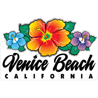 Venice Beach  California   Triple Hibiscus Sticker