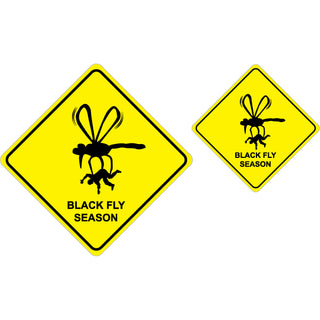 Haines Alaska 2Up Caution Signs Mosquito Sticker