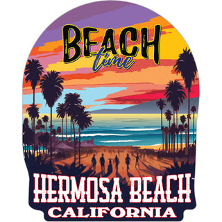 Hermosa Beach  CA   Beach Time Sunset Sticker