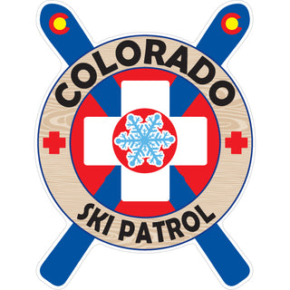 OK4 Colorado Ski Patrol Crossed Skis Sticker