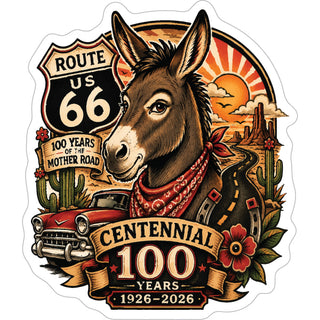 YEARS DONKEY DESERT OLD CAR Sticker