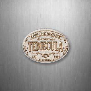 Temecula  California Antique Style Oval Plastic Magnet 3D Magnet