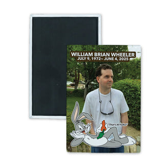 William Brian Wheeler Bugs   William Brian Wheeler Bugs Bunny Rectangle Badge Magnet