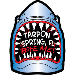 OK4 Tarpon Springs  FL Bite Me Shark Sticker