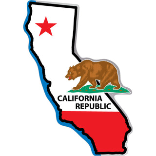 California State Flag Map Sticker